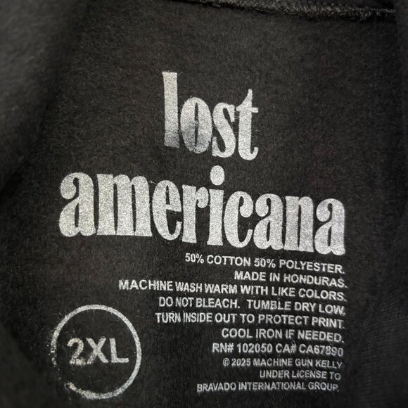 Machine Gun Kelly Lost Americana Rock Hoodie Size 2XL - Picture 4 of 4